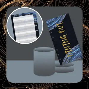 NOTES BUDŻETOWY FINANSOWY PLANER DO OSZCZĘDZANIA PIENIĘDZY SZARY KROKODYL