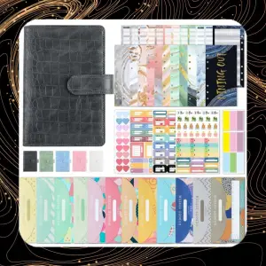 NOTES BUDŻETOWY FINANSOWY PLANER DO OSZCZĘDZANIA PIENIĘDZY SZARY KROKODYL