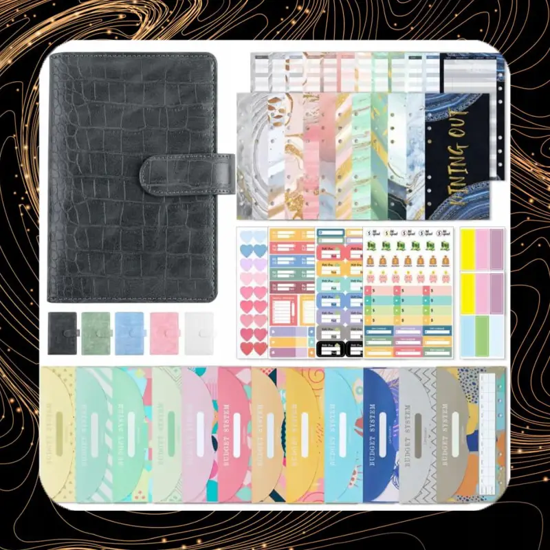 NOTES BUDŻETOWY FINANSOWY PLANER DO OSZCZĘDZANIA PIENIĘDZY SZARY KROKODYL