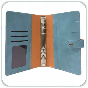 PLANER BUDŻETOWY SEGREGATOR BINDER A6 ORGANIZER OSZCZĘDNIK NOTES NIEBIESKI