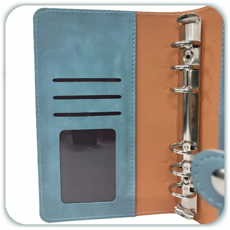 PLANER BUDŻETOWY SEGREGATOR BINDER A6 ORGANIZER OSZCZĘDNIK NOTES NIEBIESKI