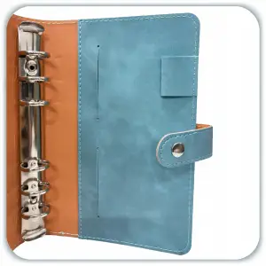 PLANER BUDŻETOWY SEGREGATOR BINDER A6 ORGANIZER OSZCZĘDNIK NOTES NIEBIESKI