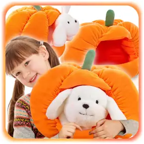 2w1 PIESEK W DOMKU Z DYNI MASKOTKA Pluszowy Pies Pluszak dla Dzieci Dziecka