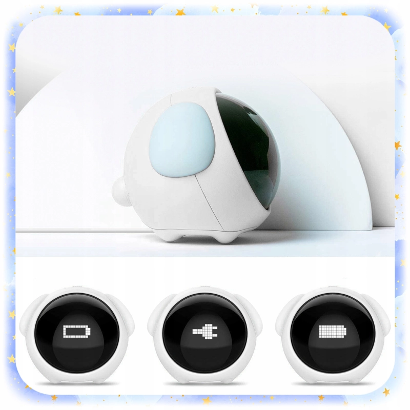 ZEGAR BUDZIK DLA DZIECI EMOJI LAMPKA NOCNA LED AKUMULATOR EMOTIKONY ALARM
