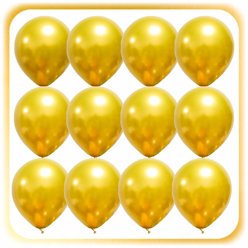 GIRLANDA BALONOWA BALONY URODZINY CHRZEST ZŁOTE BIAŁE KONFETTI TŁO 101 EL