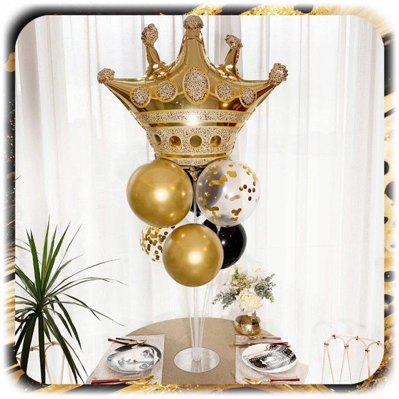 GIRLANDA BALONOWA BALONY URODZINY HAPPY BIRTHDAY ZŁOTY CZARNY ZESTAW 141EL