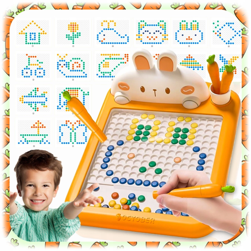 TABLICA MAGNETYCZNA DLA DZIECI MONTESSORI MAGPAD KRÓLIK UKŁADANKA MOZAIKA