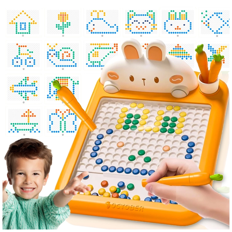 TABLICA MAGNETYCZNA DLA DZIECI MONTESSORI MAGPAD KRÓLIK UKŁADANKA MOZAIKA