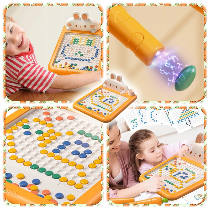 TABLICA MAGNETYCZNA DLA DZIECI MONTESSORI MAGPAD KRÓLIK UKŁADANKA MOZAIKA