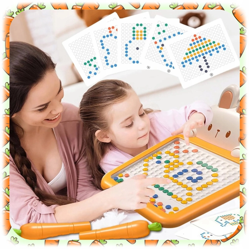 TABLICA MAGNETYCZNA DLA DZIECI MONTESSORI MAGPAD KRÓLIK UKŁADANKA MOZAIKA