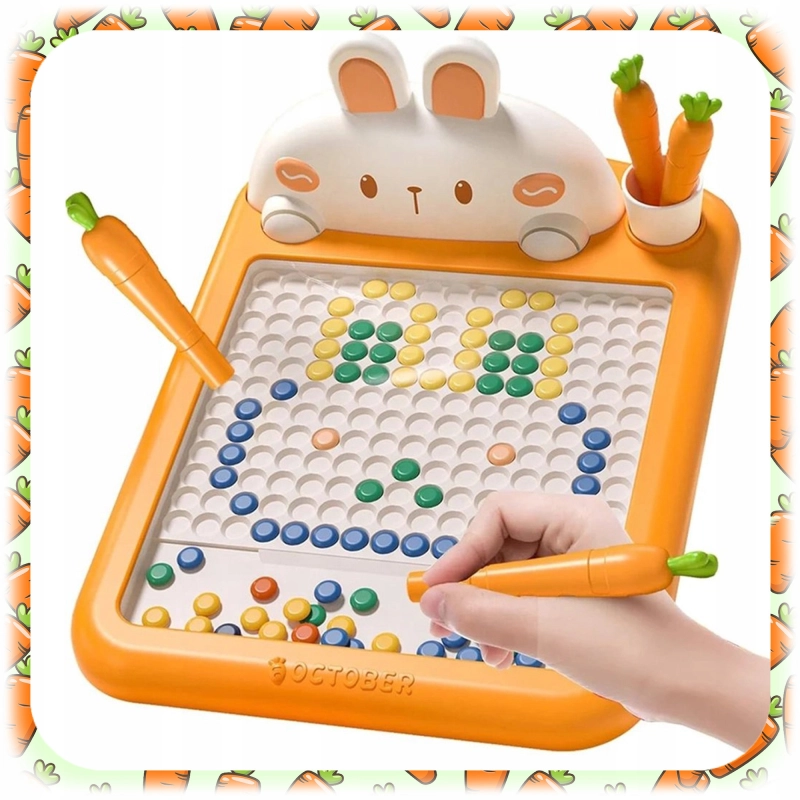 TABLICA MAGNETYCZNA DLA DZIECI MONTESSORI MAGPAD KRÓLIK UKŁADANKA MOZAIKA