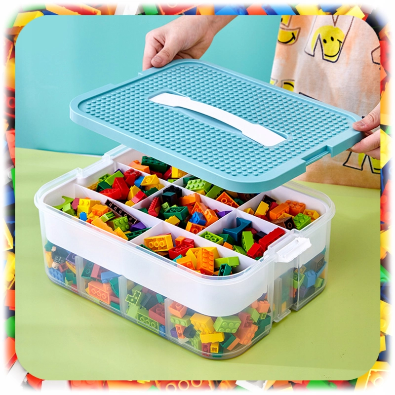 POJEMNIK NA KLOCKI LEGO PUDEŁKO 4-PIĘTROWY ORGANIZER z Przegródkami 24 L