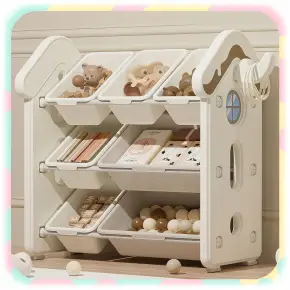 REGAŁ DLA DZIECI DOMEK DZIECIĘCY NA ZABAWKI KSIĄŻKI ORGANIZER 68x70x40cm XL