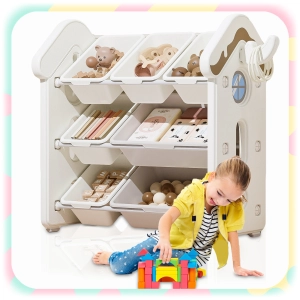 REGAŁ DLA DZIECI DOMEK DZIECIĘCY NA ZABAWKI KSIĄŻKI ORGANIZER 68x70x40cm XL