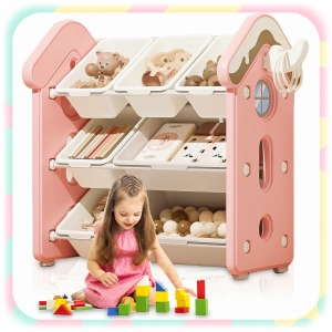 REGAŁ DLA DZIECI ORGANIZER DOMEK DZIECIĘCY NA ZABAWKI KSIĄŻKI 68x70x40cm XL