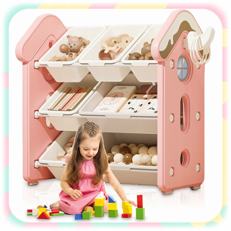REGAŁ DLA DZIECI ORGANIZER DOMEK DZIECIĘCY NA ZABAWKI KSIĄŻKI 68x70x40cm XL