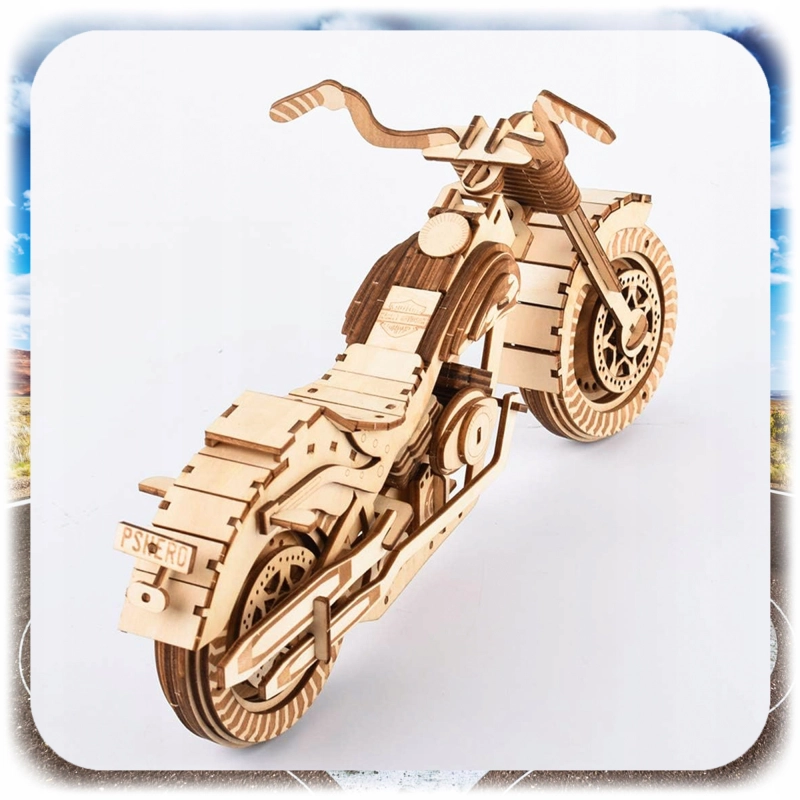 158EL DREWNIANE PUZZLE KONSTUKCYJNE 3D MOTOCYKL HARLEY DAVIDSON PREZENT