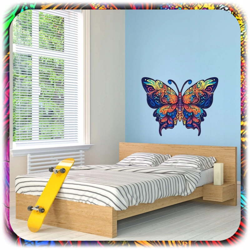 PUZZLE DREWNIANE A4 MOTYL DWUSTRONNE 164EL UKŁADANKA PREZENT DLA DZIECI