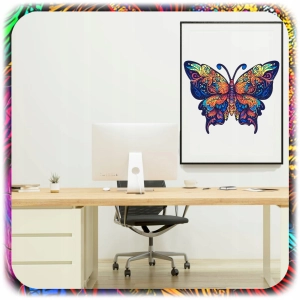 PUZZLE DREWNIANE A4 MOTYL DWUSTRONNE 164EL UKŁADANKA PREZENT DLA DZIECI