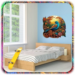 PUZZLE DREWNIANE A4 PTAK DWUSTRONNE 158 EL UKŁADANKA DLA DZIECI PREZENT