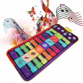 MUZYCZNA MATA DO TAŃCZENIA PIANINO Interaktywna Gra Taneczna 140x70cm XXL