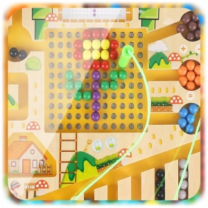 LABIRYNT MONTESSORI TABLICA MAGNETYCZNY DREWNIANY DLA DZIECI ELEMENTÓW 28
