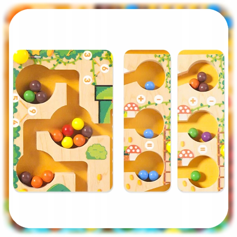 LABIRYNT MONTESSORI TABLICA MAGNETYCZNY DREWNIANY DLA DZIECI ELEMENTÓW 28