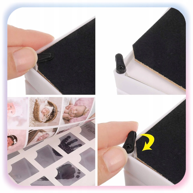 RAMKA ODCISK RĄCZKI STÓPKI 12Miesięcy Zdjęć Pierwszy Rok BABYSHOWER PREZENT