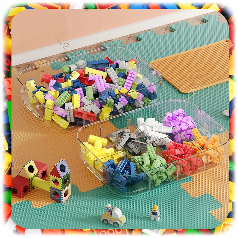 POJEMNIK NA KLOCKI LEGO Organizer Zabawki z Przegródkami 4-Warstwowy 14 L