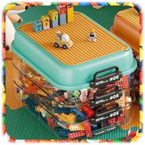 POJEMNIK NA KLOCKI LEGO Organizer Zabawki z Przegródkami 4-Warstwowy 14 L