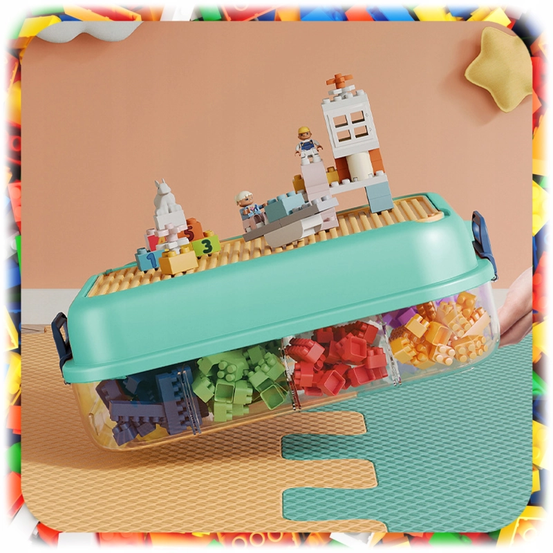 POJEMNIK NA KLOCKI LEGO Organizer Zabawki z Przegródkami 4-Warstwowy 14 L