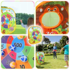 3w1 GRA ZRĘCZNOŚCIOWA RZUCANIE WORECZKIEM DO CELU KÓŁKO I KRZYŻYK RZUTKI