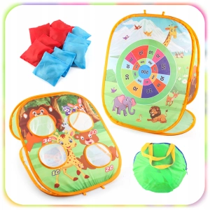 3w1 GRA ZRĘCZNOŚCIOWA RZUCANIE WORECZKIEM DO CELU KÓŁKO I KRZYŻYK RZUTKI