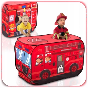 NAMIOT WÓZ STRAŻACKI dla dzieci Składany Plac zabaw Straż Pożarna + ETUI