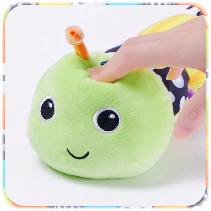 Zabawka Sensoryczna dla Niemowląt Gąsienica Muzyczna Pluszowa Antystresowa