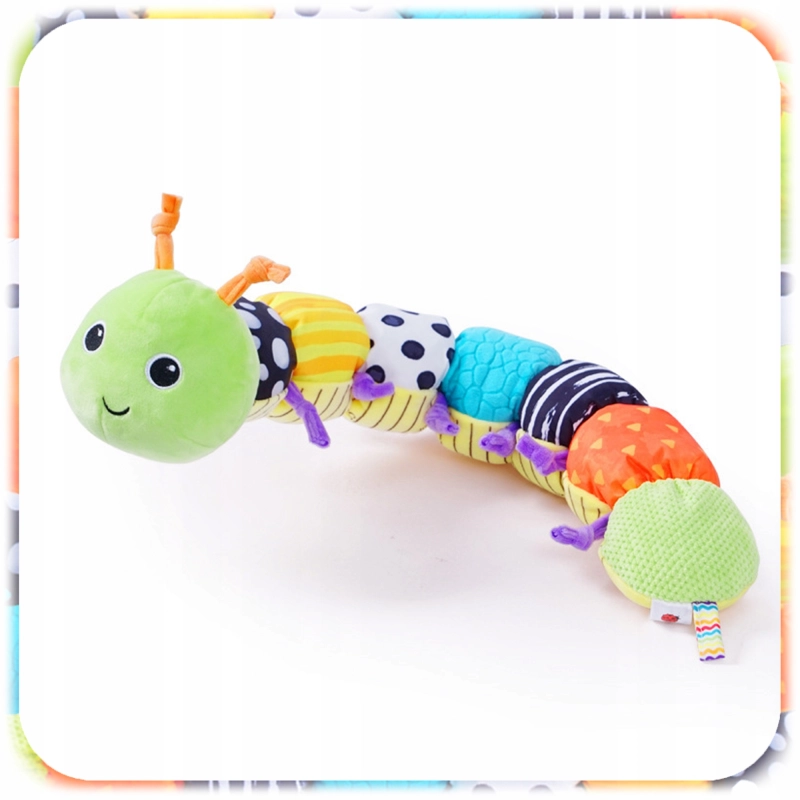 Zabawka Sensoryczna dla Niemowląt Gąsienica Muzyczna Pluszowa Antystresowa