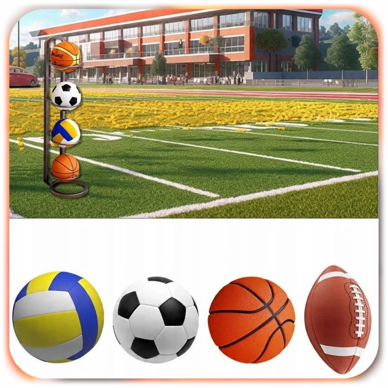 METALOWY WIESZAK UCHWYT STOJAK NA PIŁKĘ PIŁKI CZAPKI CZAPKĘ DONICZKĘ CZTERY