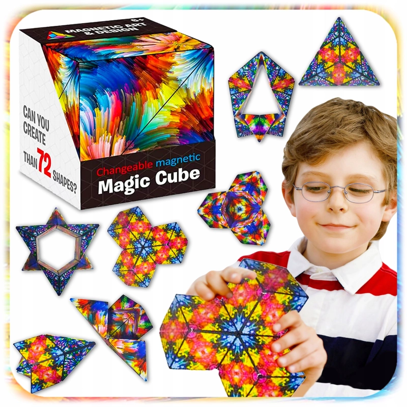 KOSTKA MAGNETYCZNA Magic Cube Fidget Antystresowa Przestrzenna 72 kształty