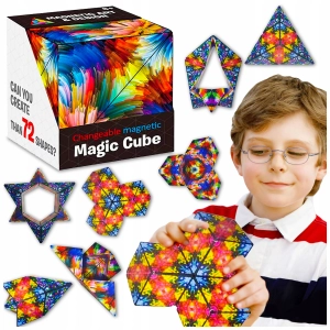 KOSTKA MAGNETYCZNA Magic Cube Fidget Antystresowa Przestrzenna 72 kształty