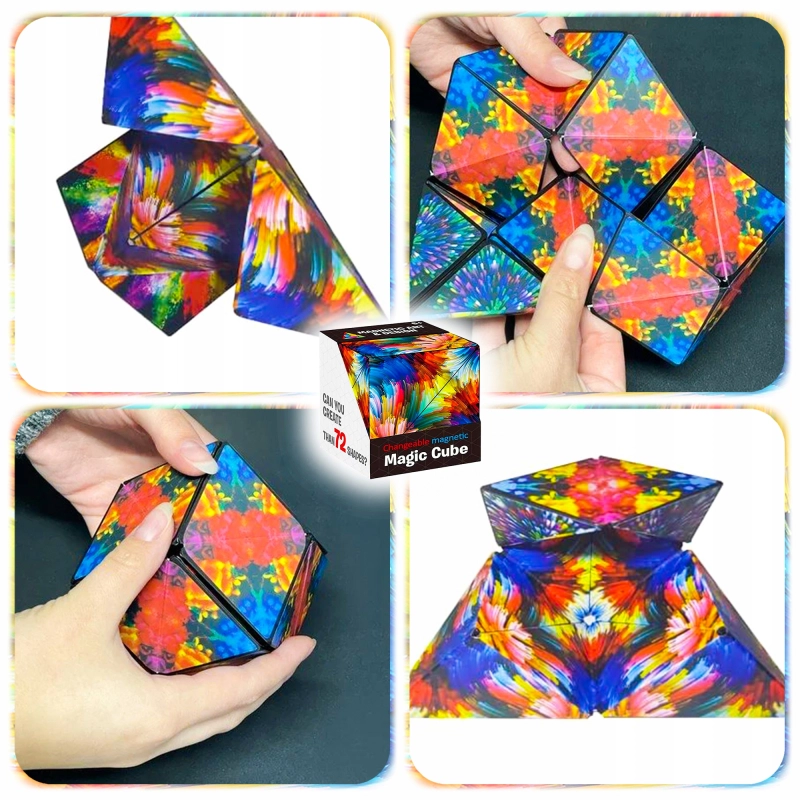 KOSTKA MAGNETYCZNA Magic Cube Fidget Antystresowa Przestrzenna 72 kształty