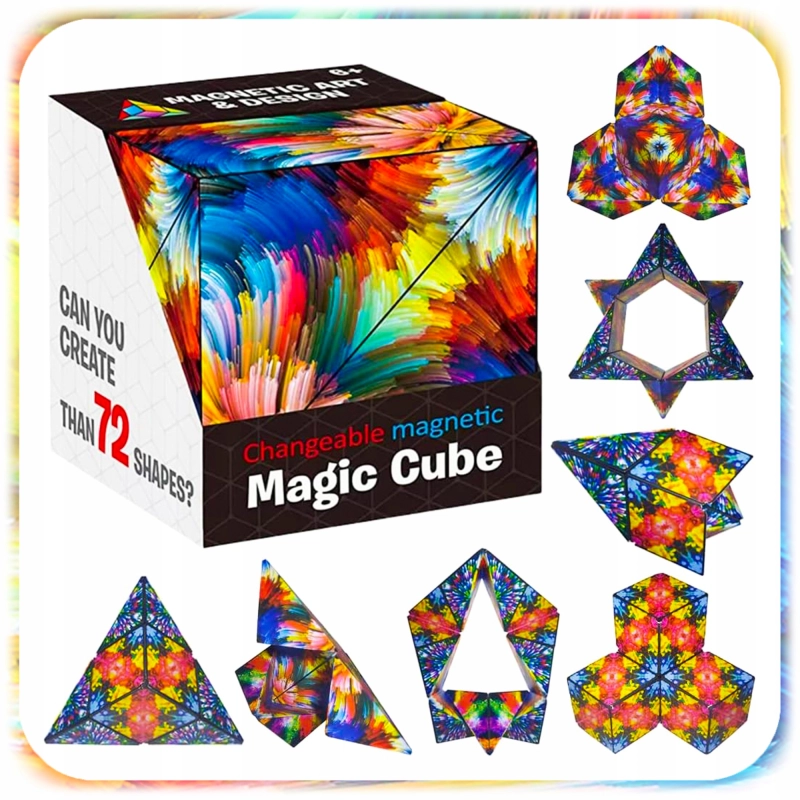 KOSTKA MAGNETYCZNA Magic Cube Fidget Antystresowa Przestrzenna 72 kształty