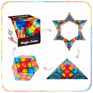 KOSTKA MAGNETYCZNA Magic Cube Fidget Antystresowa Przestrzenna 72 kształty