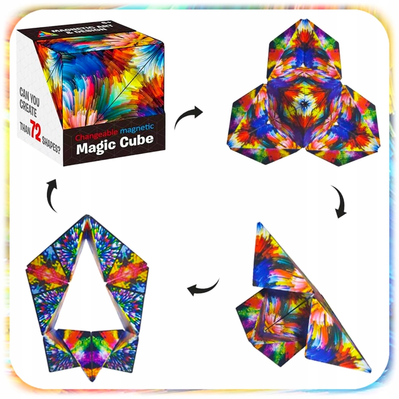 KOSTKA MAGNETYCZNA Magic Cube Fidget Antystresowa Przestrzenna 72 kształty