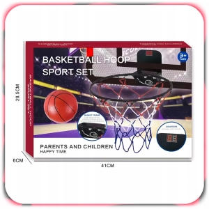 TABLICA DO KOSZYKÓWKI KOSZA NA DRZWI ZESTAW LICZENIE PUNKTÓW TARCZA + PIŁKA