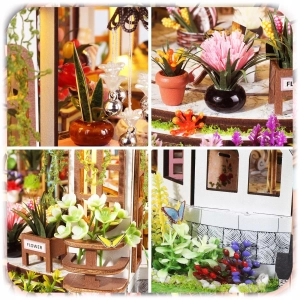 PUZZLE 3D OGRÓD BOTANICZNY MODEL DIY DREWNIANY MINIATUROWY DOMEK PREZENT