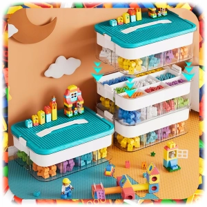 POJEMNIK na Klocki LEGO 5-PIĘTROWY WARSTWOWY ORGANIZER z Przegródkami 35 L