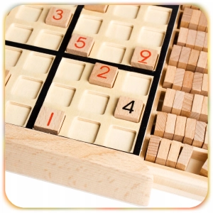 DREWNIANE SUDOKU GRA LOGICZNA EDUKACYJNA DREWNIANA PLANSZA DLA DZIECI 3+
