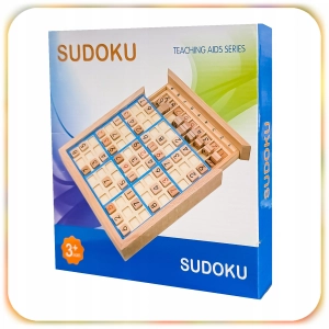 DREWNIANE SUDOKU GRA LOGICZNA EDUKACYJNA DREWNIANA PLANSZA DLA DZIECI 3+