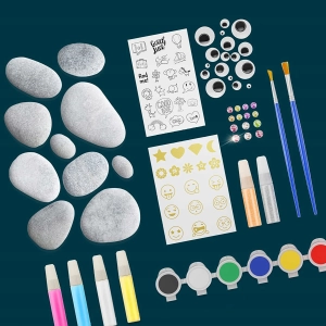 ZESTAW KREATYWNY DO MALOWANIA KAMIENI ŚWIECĄCY W CIEMNOŚCI EFEKT 3D PREZENT