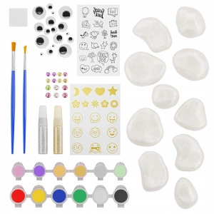 ZESTAW KREATYWNY DO MALOWANIA KAMIENI ŚWIECĄCY W CIEMNOŚCI EFEKT 3D PREZENT